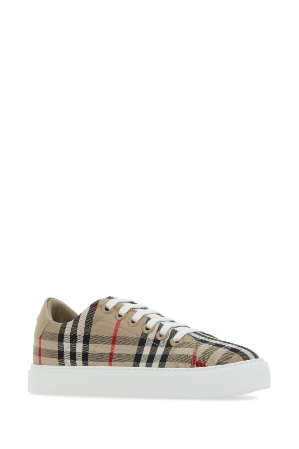 Burberry Woman Embroidered Canvas Sneakers