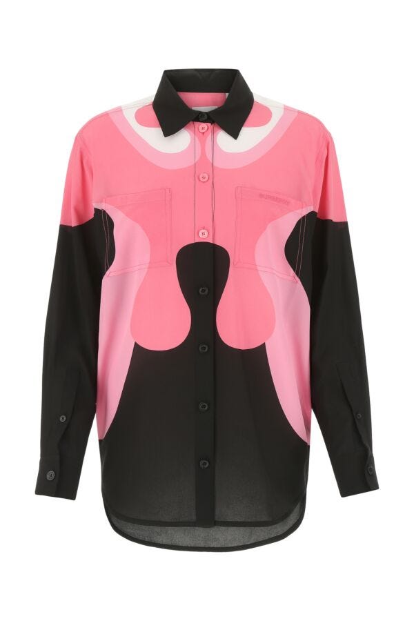 Burberry Woman Printed Crepe Shirt