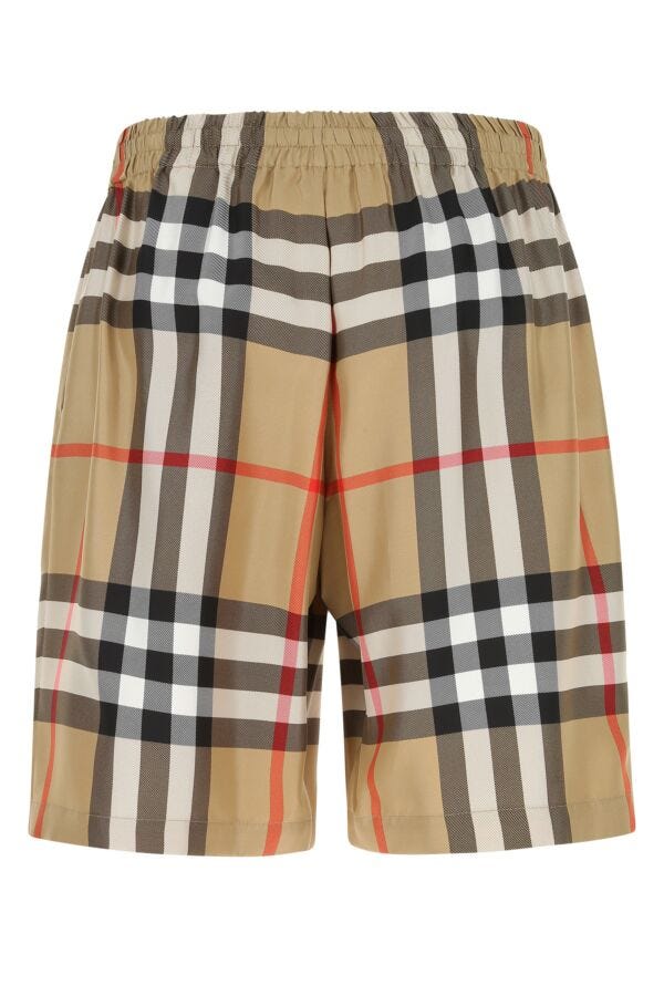 Burberry Man Embroidered Silk Bermuda Shorts