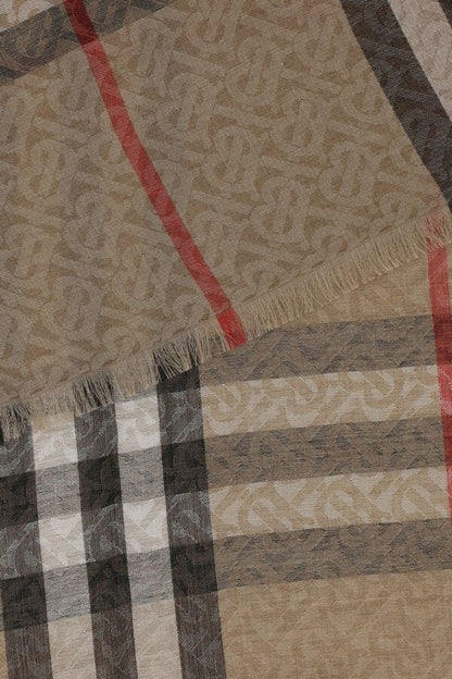 Burberry Unisex Embroidered Wool Blend Scarf