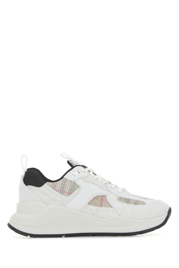 Burberry Woman Multicolor Suede And Mesh Sneakers
