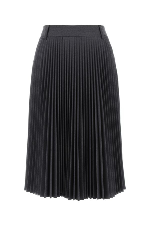 Burberry Woman Graphite Stretch Polyester Blend Pant-Skirt