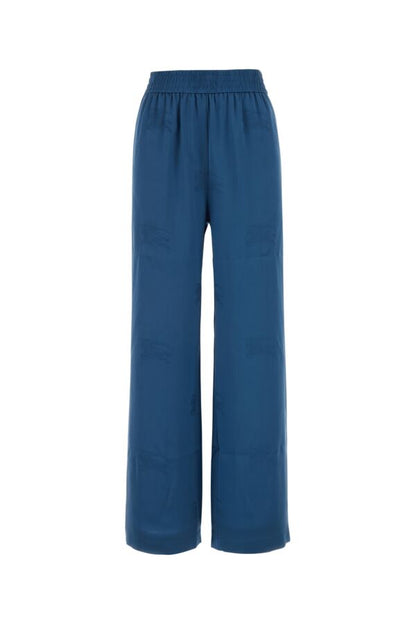 Burberry Woman Blue Silk Pant
