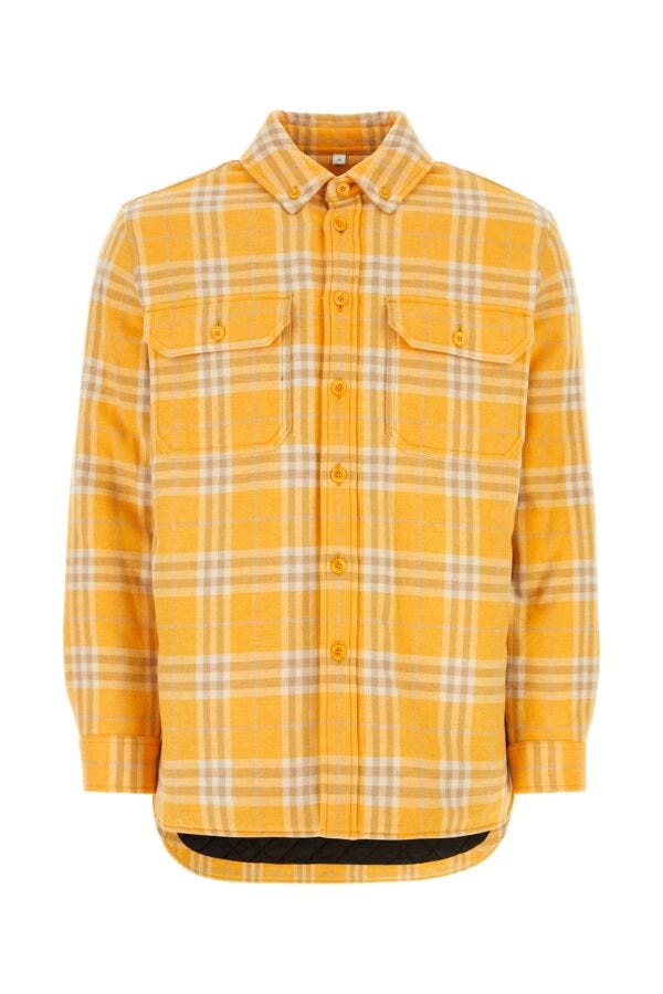 Burberry Man Embroidered Flannel Oversize Shirt