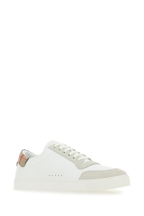Burberry Man Two-Tone Leather And Suede Sneakers