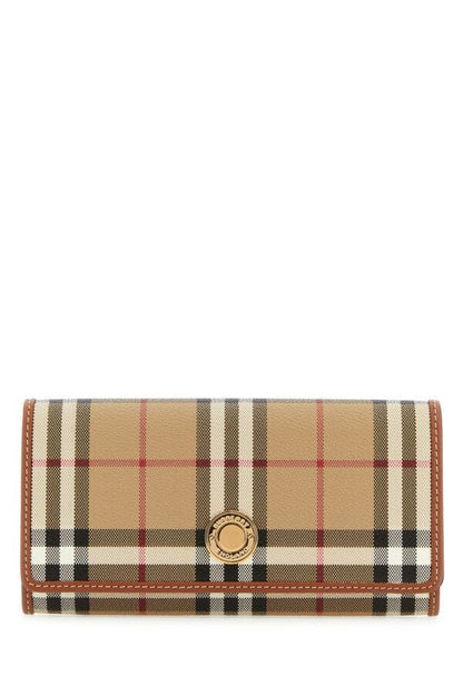 Burberry Woman Printed Canvas And Leather Continental Wallet