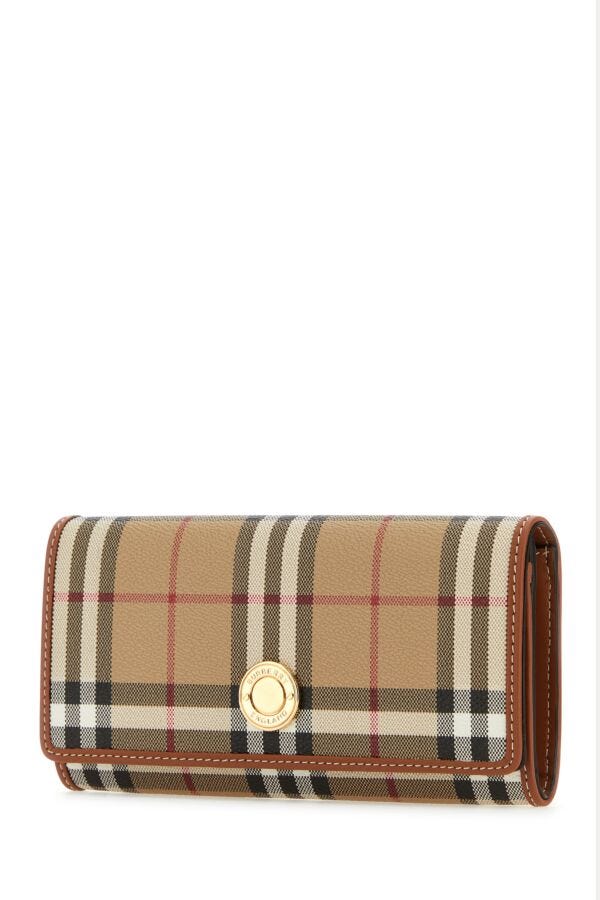 Burberry Woman Printed Canvas And Leather Continental Wallet