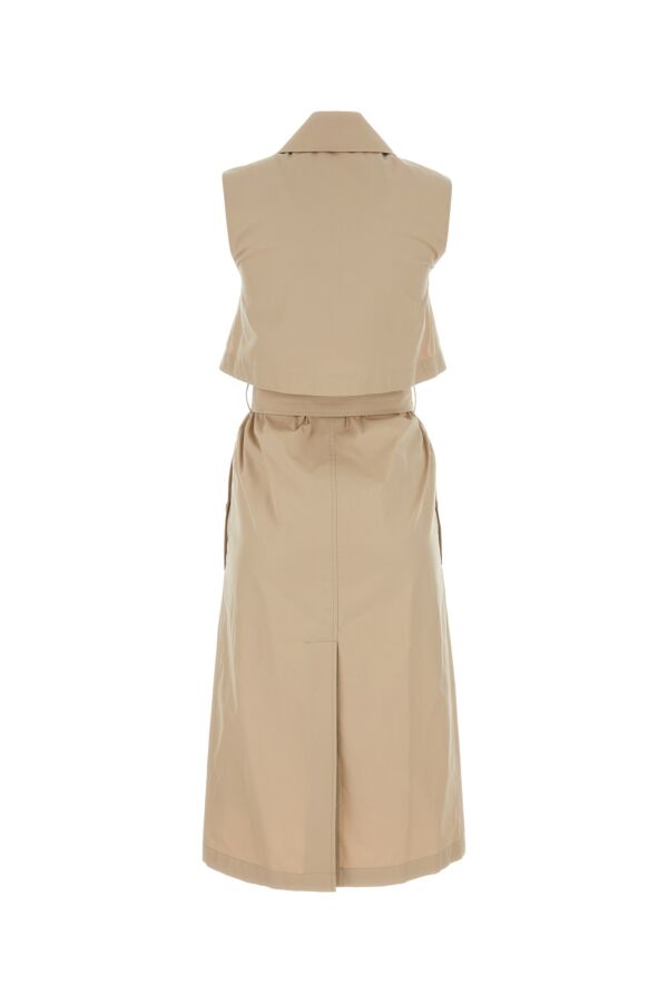 Burberry Woman Cappuccino Cotton Blend Trench Dress