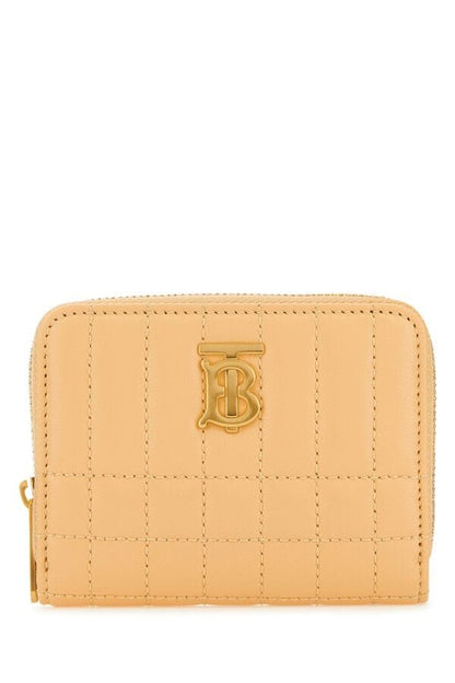 Burberry Woman Peach Nappa Leather Wallet