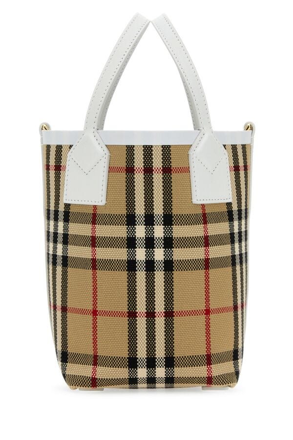 Burberry Woman Embroidered Canvas Mini London HandBag