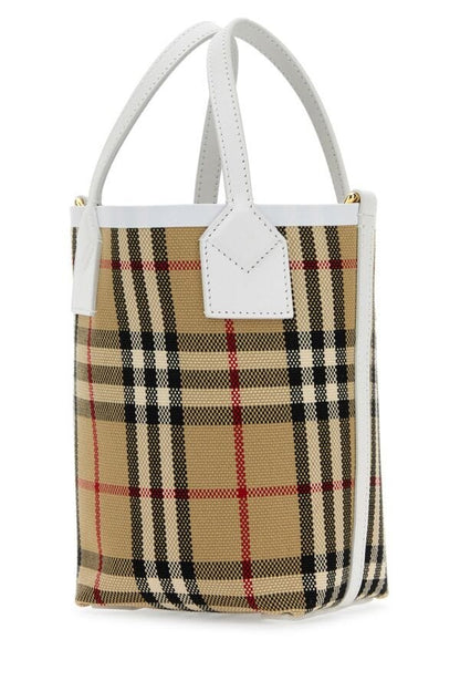 Burberry Woman Embroidered Canvas Mini London HandBag
