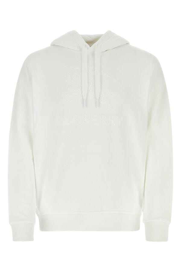 Burberry Man White Cotton Sweatshirt