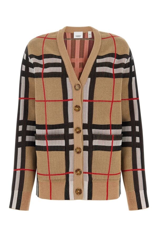Burberry Woman Embroidered Stretch Nylon Blend Cardigan