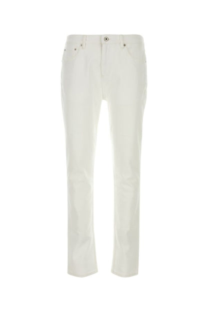 Burberry Man White Stretch Denim Jeans