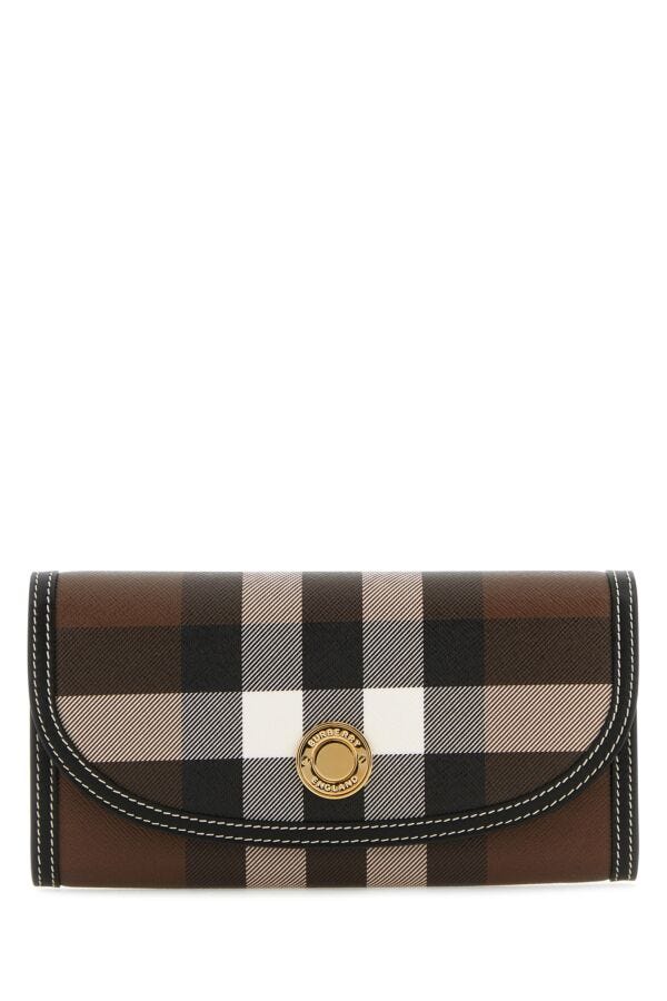 Burberry Woman Printed Canvas And Leather Wallet