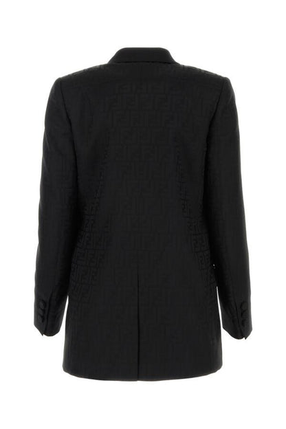 Fendi Woman Embroidered Satin Blazer