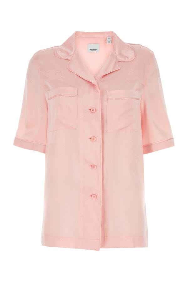 Burberry Woman Pastel Pink Satin Shirt