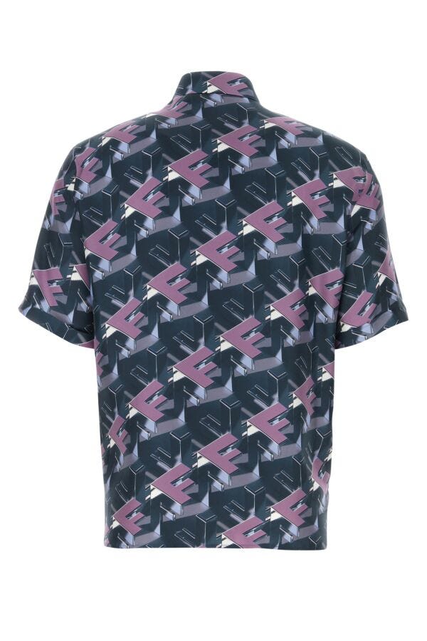 Fendi Man Printed Silk Shirt