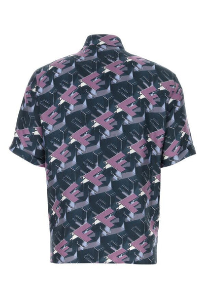Fendi Man Printed Silk Shirt