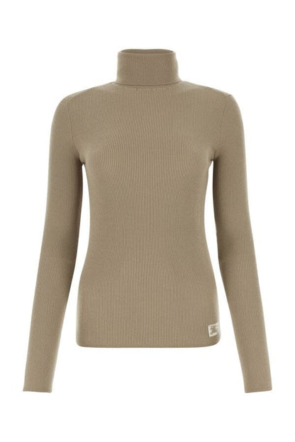 Burberry Woman Cappuccino Wool Blend Sweater