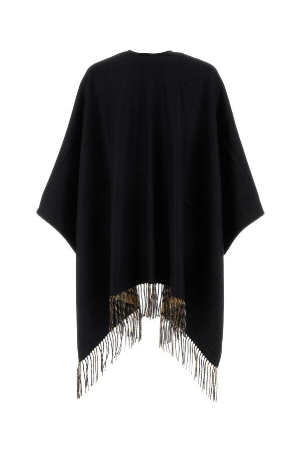 Burberry Unisex Black Wool Reversible Cape