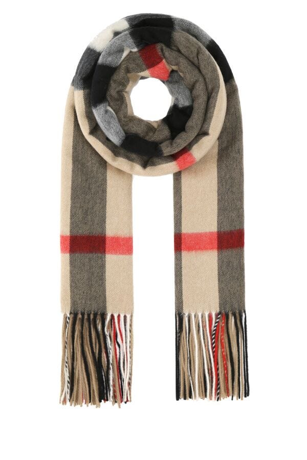 Burberry Unisex Embroidered Cashmere Scarf