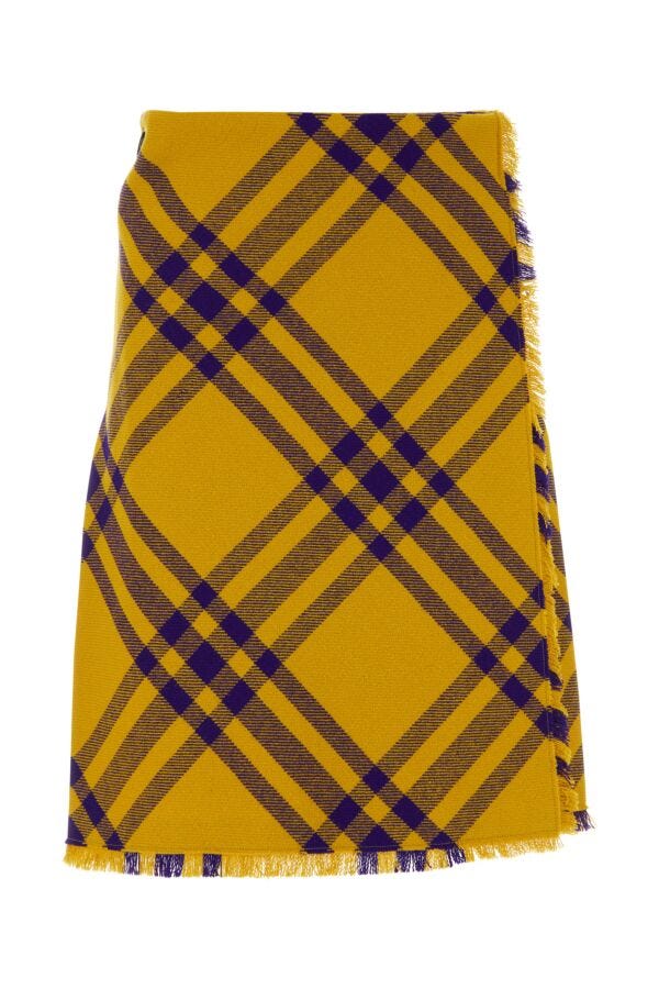 Burberry Woman Embroidered Wool Skirt