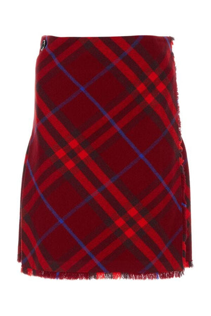 Burberry Woman Embroidered Wool Skirt