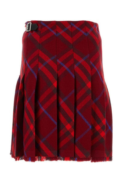 Burberry Woman Embroidered Wool Skirt
