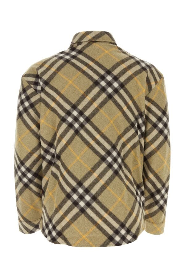 Burberry Man Embroidered Wool Blend Shirt