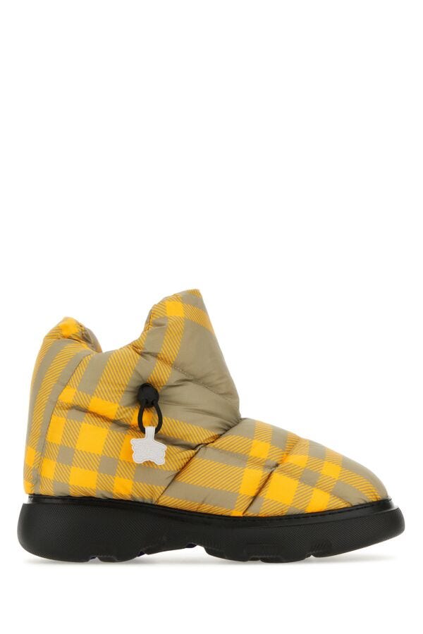 Burberry Man Printed Polyester Pillow Check Ankle Boots