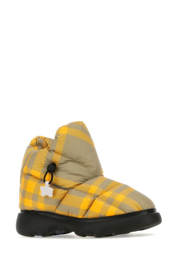 Burberry Man Printed Polyester Pillow Check Ankle Boots