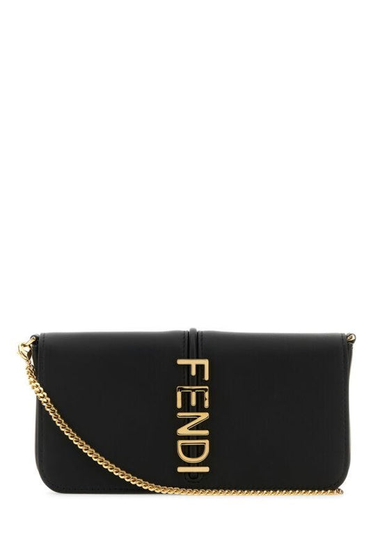 Fendi Woman Black Leather Fendigraphy Wallet