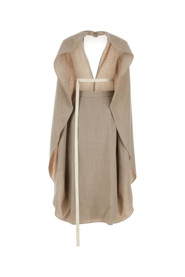 Fendi Woman Cappuccino Flannel Dress
