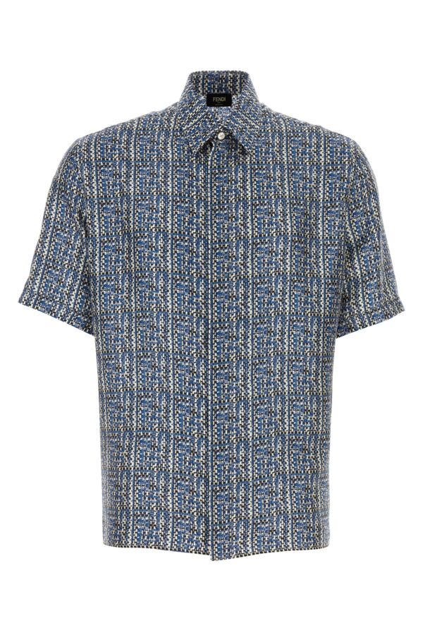 Fendi Man Printed Silk Shirt