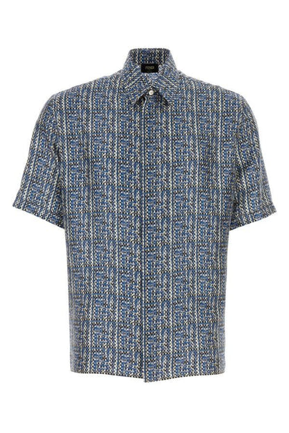 Fendi Man Printed Silk Shirt