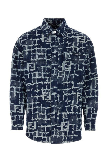 Fendi Man Embroidered Denim Jacket