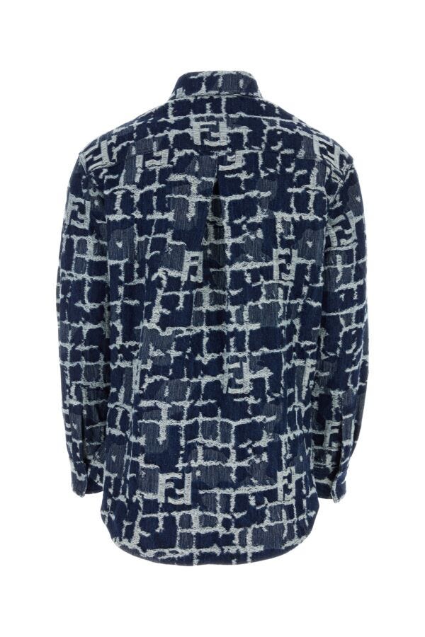 Fendi Man Embroidered Denim Jacket