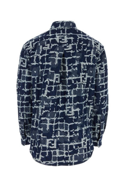 Fendi Man Embroidered Denim Jacket