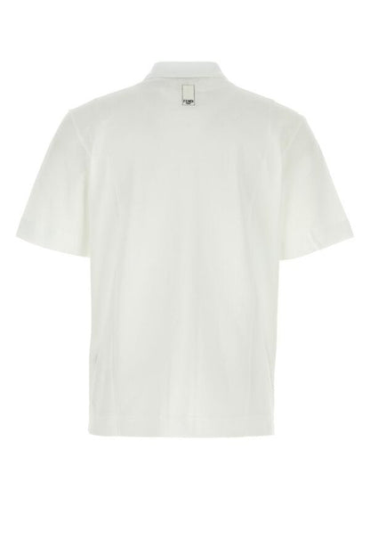 Fendi Man White Piquet Polo Shirt