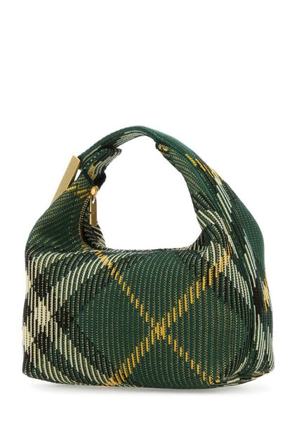 Burberry Woman Embroidered Nylon Mini Peg HandBag