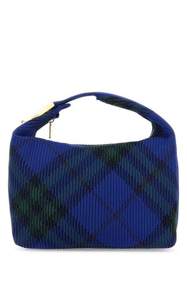Burberry Woman Embroidered Nylon Medium Peg HandBag