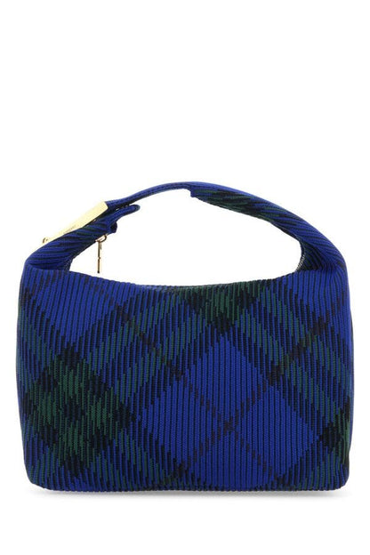 Burberry Woman Embroidered Nylon Medium Peg HandBag