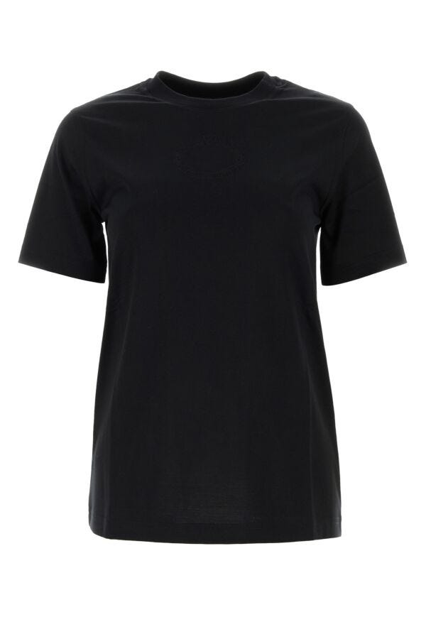 Burberry Woman Black Cotton T-Shirt