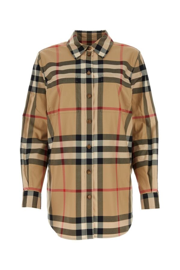 Burberry Woman Embroidered Cotton Shirt