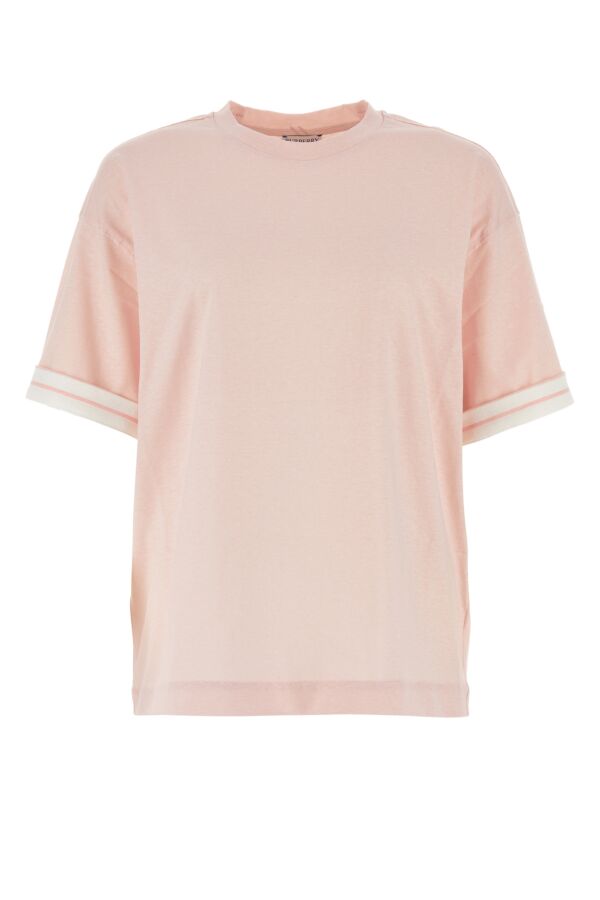 Burberry Woman Pink Cotton Oversize T-Shirt