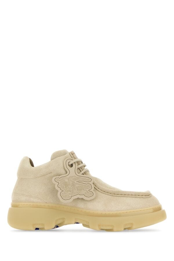 Burberry Man Sand Suede Creeper Lace-Up Shoes