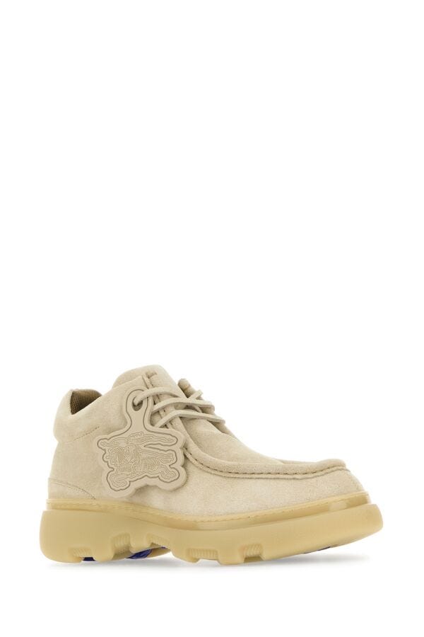 Burberry Man Sand Suede Creeper Lace-Up Shoes