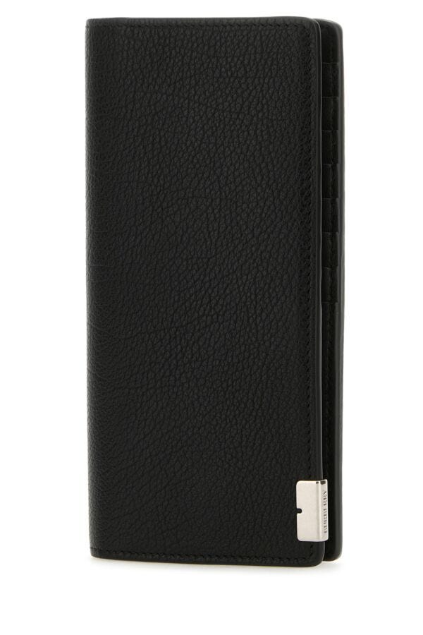 Burberry Man Black Leather B Cut Wallet