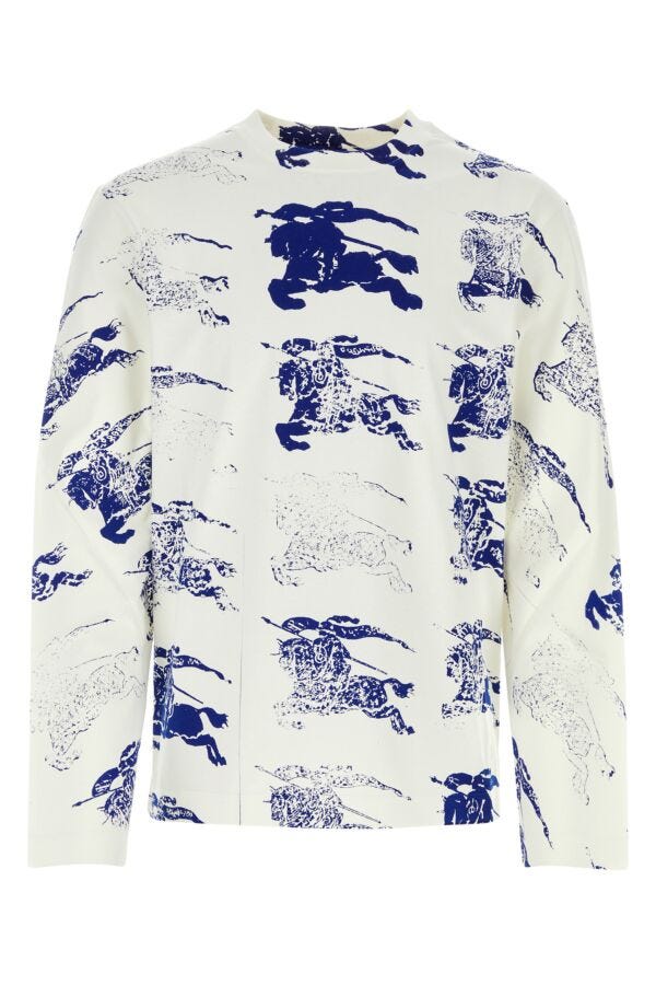 Burberry Man White Cotton T-Shirt